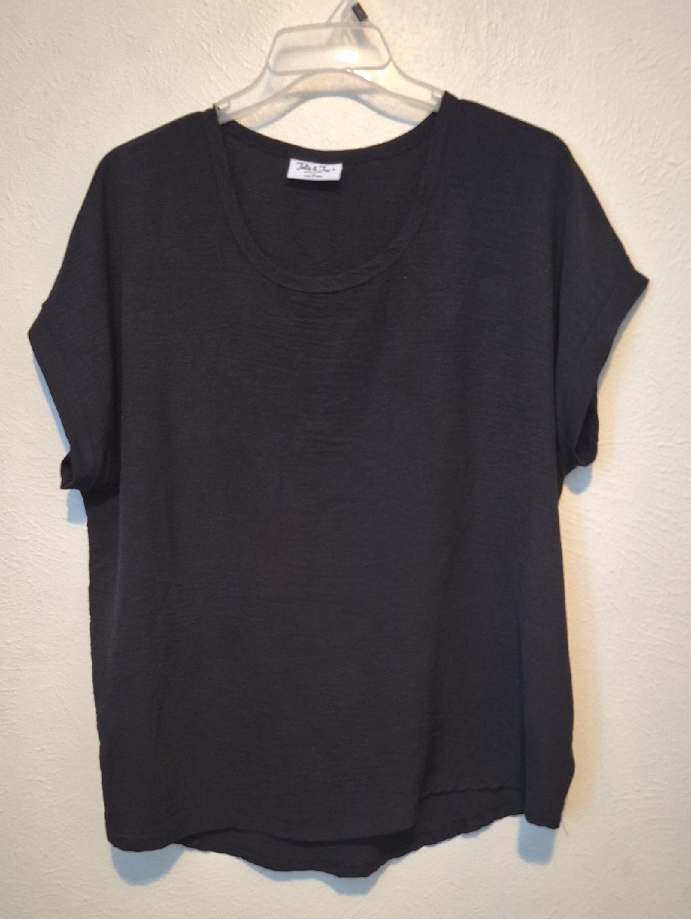 Jolie & Joy Casual Short Sleeve Blouse - Black